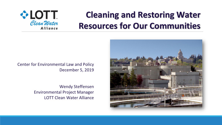 cleaning and restoring water