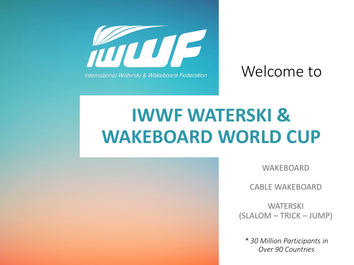 iwwf waterski wakeboard world cup