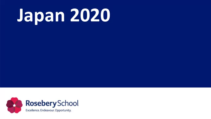 japan 2020 outline of the meeting