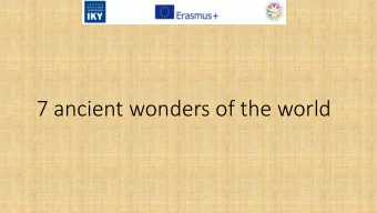7 ancient wonders of the world  What does the word WONDER mean?