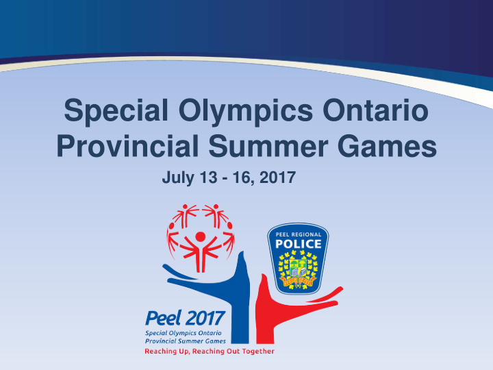 special olympics ontario provincial summer games