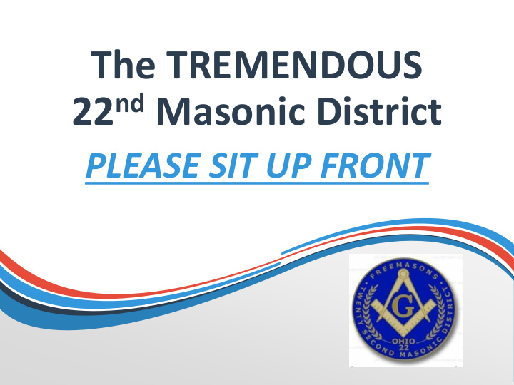 22 nd masonic district