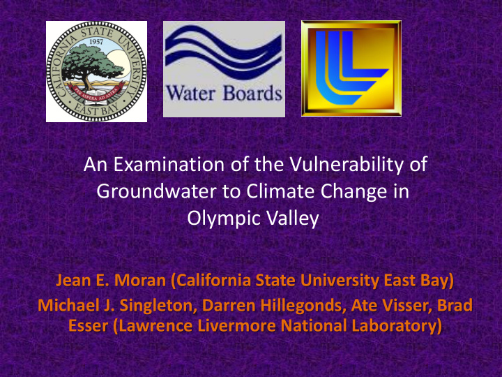an examination of the vulnerability of groundwater to