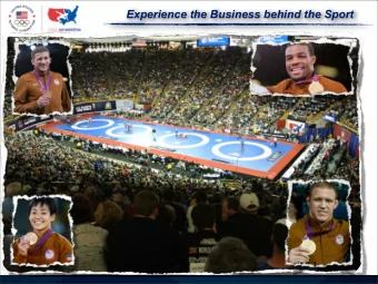 Experience the Business behind the Sport  1  Battle on Broadway, USA V.s Russia - May 2011  Agenda