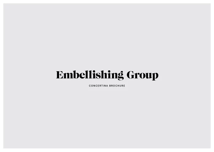 embellishing group