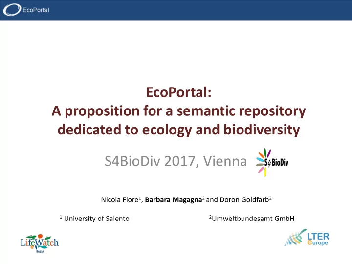 a proposition for a semantic repository