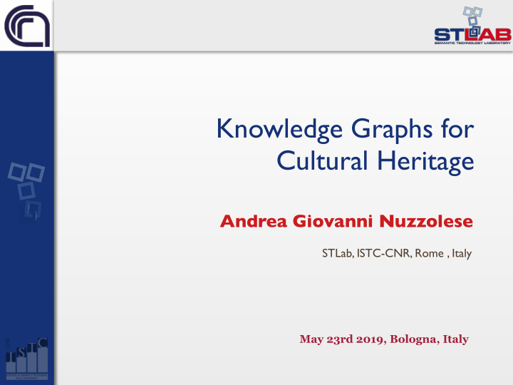knowledge graphs for cultural heritage