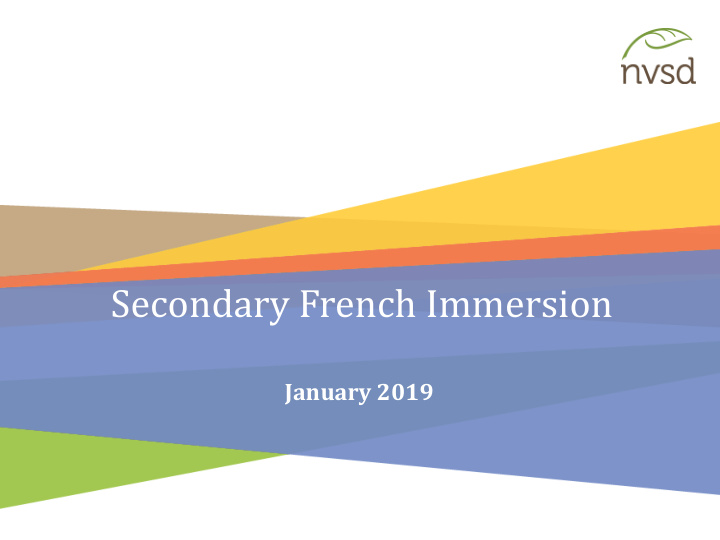 secondary french immersion