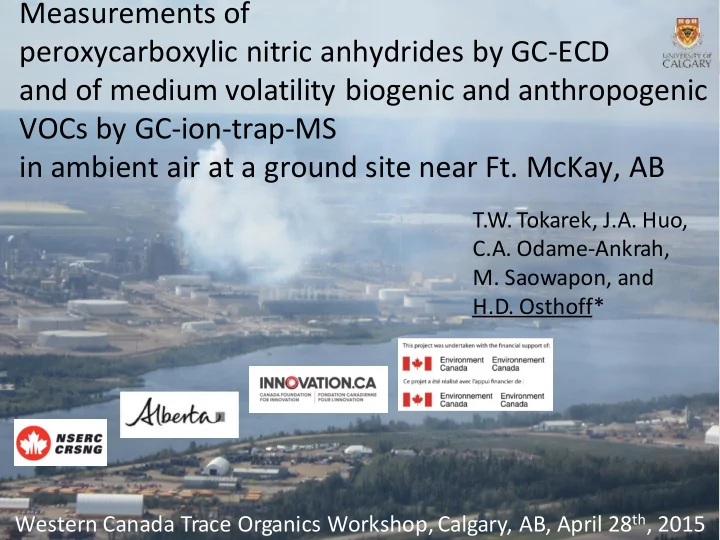 peroxycarboxylic nitric anhydrides by gc ecd and of
