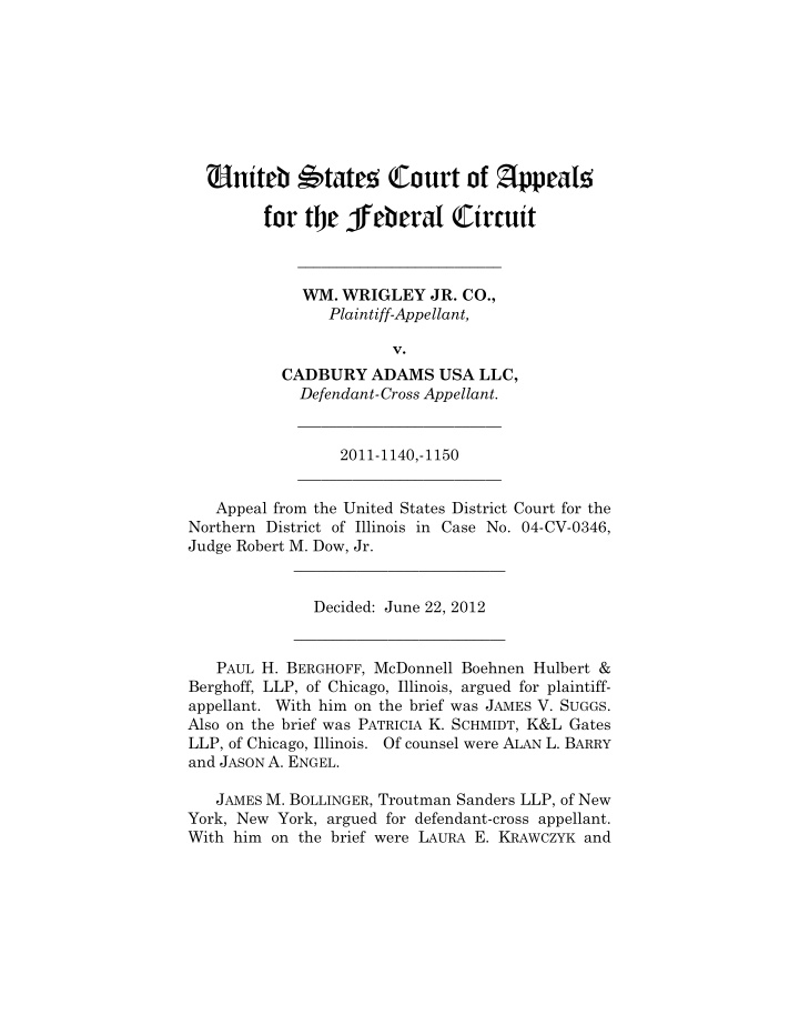 united states court of appeals for the federal circuit