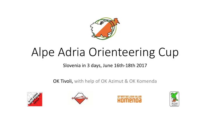 alpe adria orienteering cup