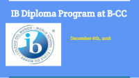 ib diploma program at b cc