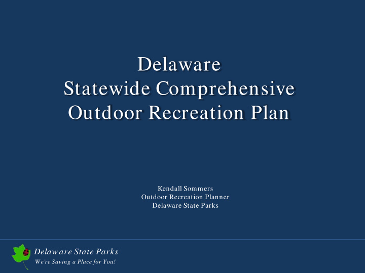 delaware statewide comprehensive outdoor recreation plan