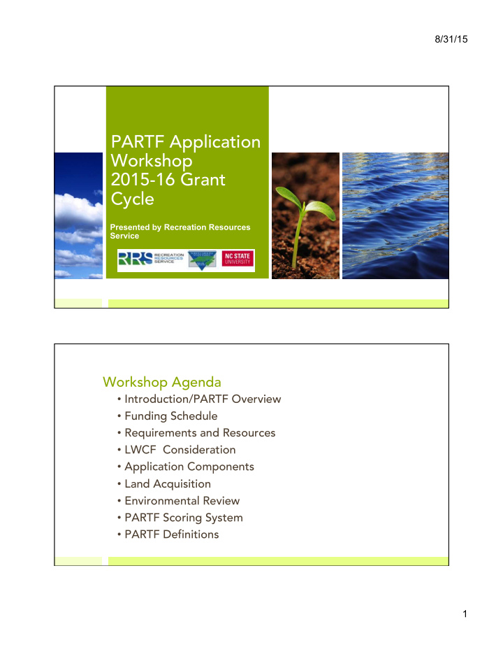 partf application workshop 2015 16 grant cycle