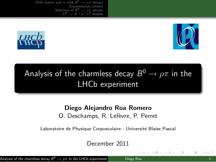 analysis of the charmless decay b 0 in the lhcb experiment