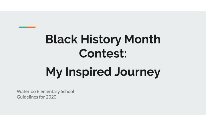 black history month contest my inspired journey