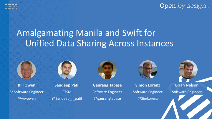 amalgamating manila and swift for