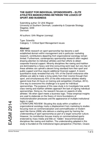 EASM 2014  LITERATURE REVIEW: Situating this study within a tradition of  organizational sociology