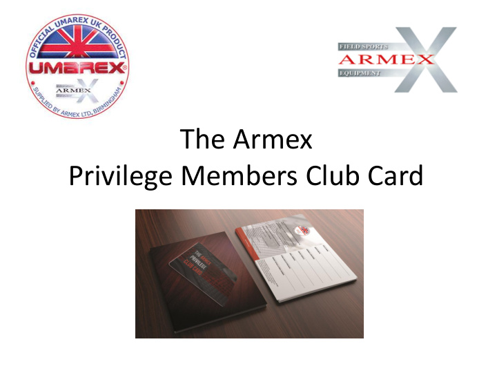 the armex privilege members club card registration card