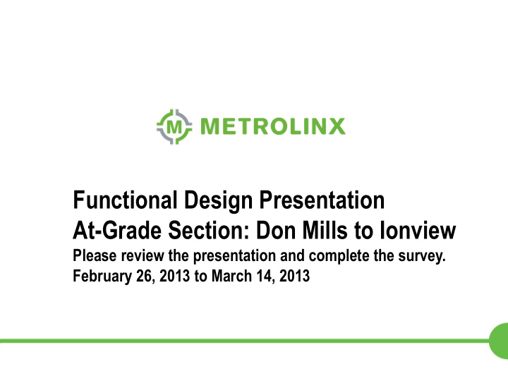 functional design presentation