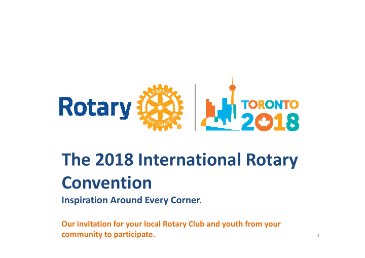 the 2018 international rotary convention
