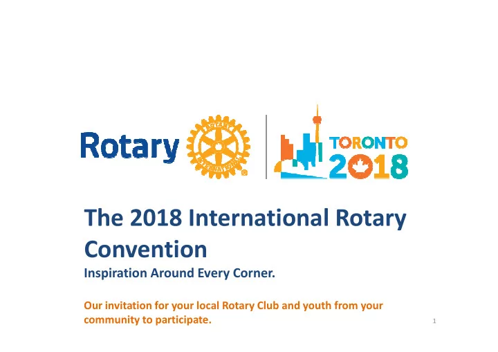 the 2018 international rotary convention