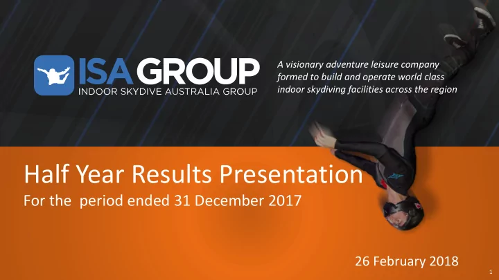 half year results presentation