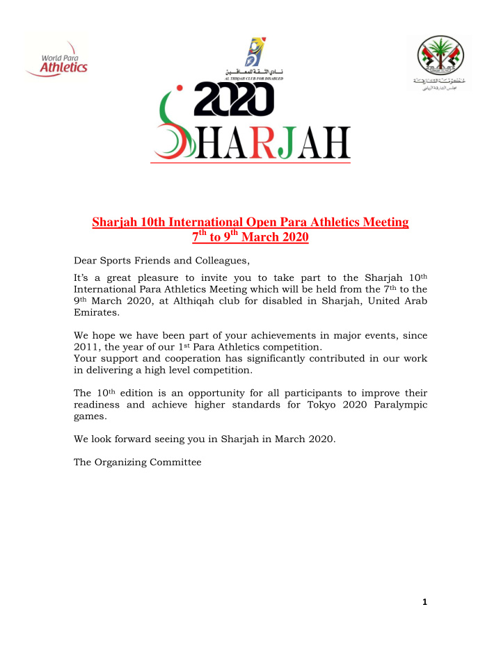 sharjah 10th international open para athletics meeting 7