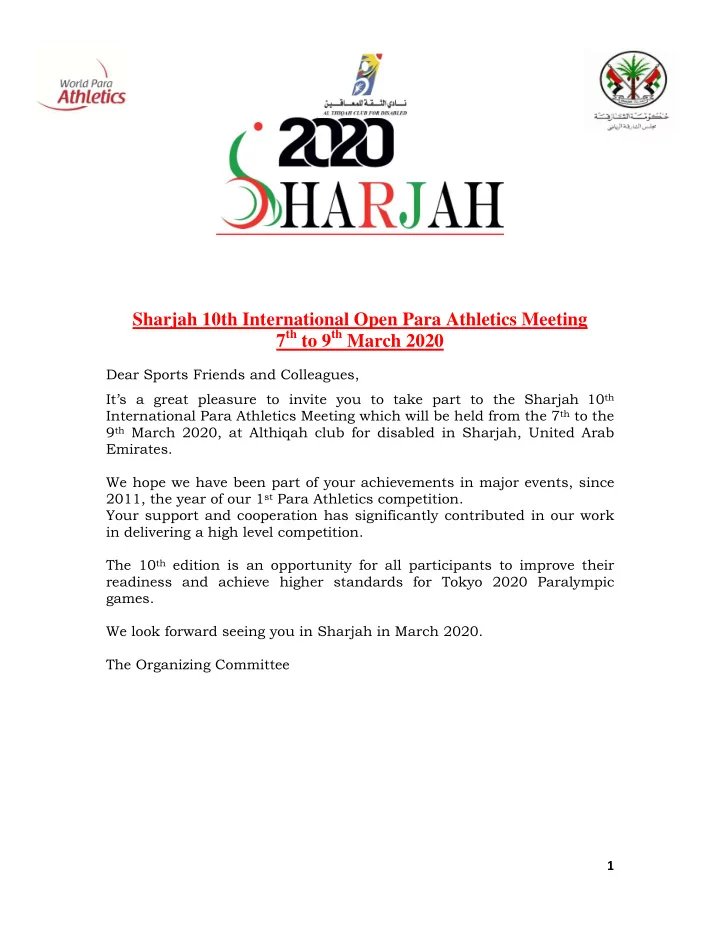 sharjah 10th international open para athletics meeting 7