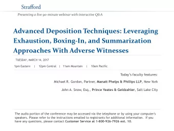 Advanced Deposition Techniques: Leveraging  Exhaustion, Boxing-In, and Summarization Approaches