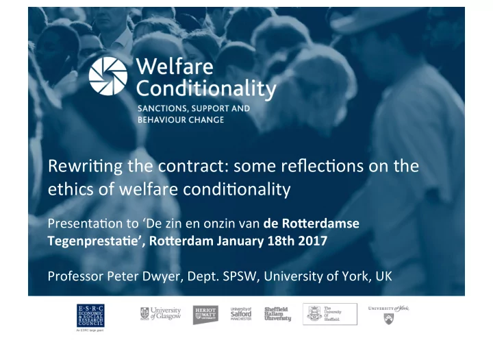 rewri ng the contract some reflec ons on the ethics of