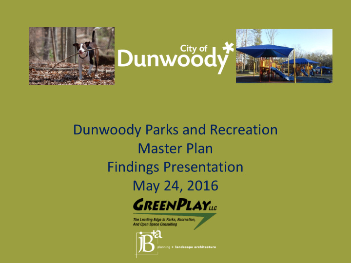 dunwoody parks and recreation master plan findings