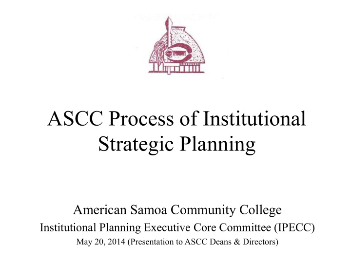 ascc process of institutional strategic planning