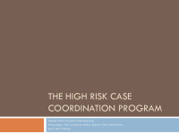 the high risk case coordination program