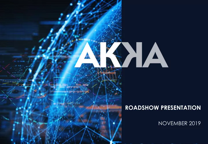 roadshow presentation