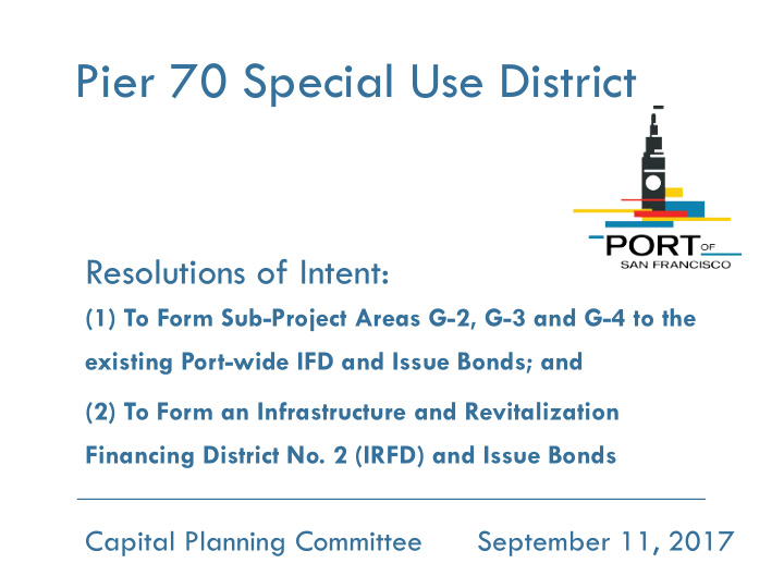 pier 70 special use district
