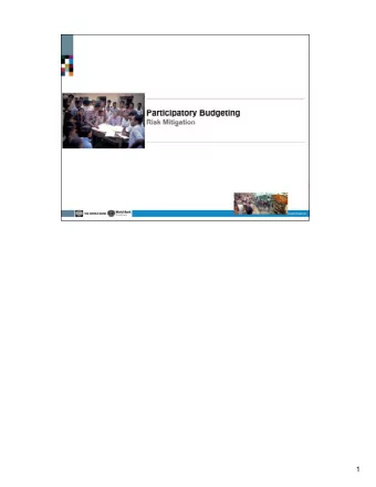 1  Unfortunately, not all of the case studies are successful cases, and not all  communities have