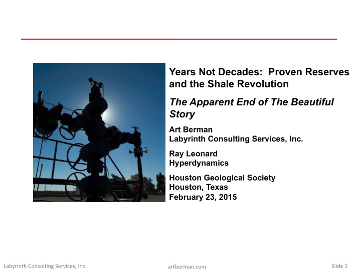 years not decades proven reserves and the shale