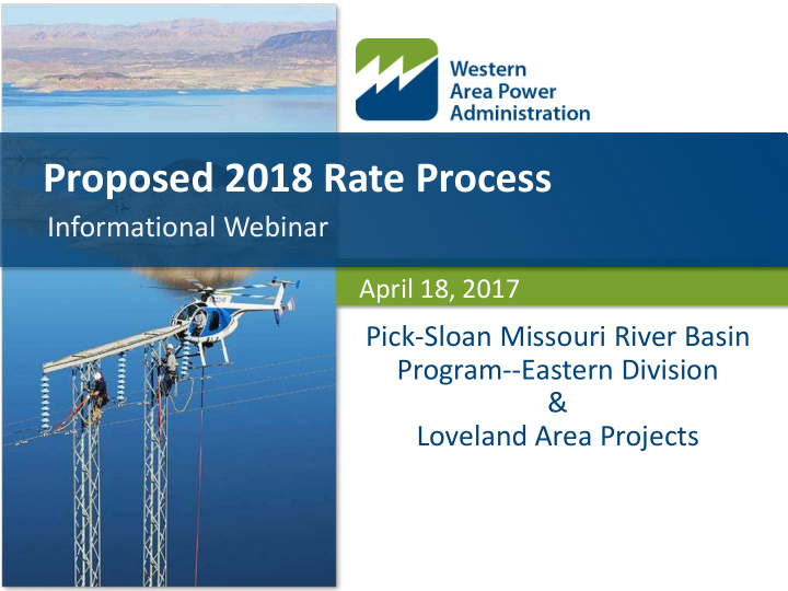 proposed 2018 rate process