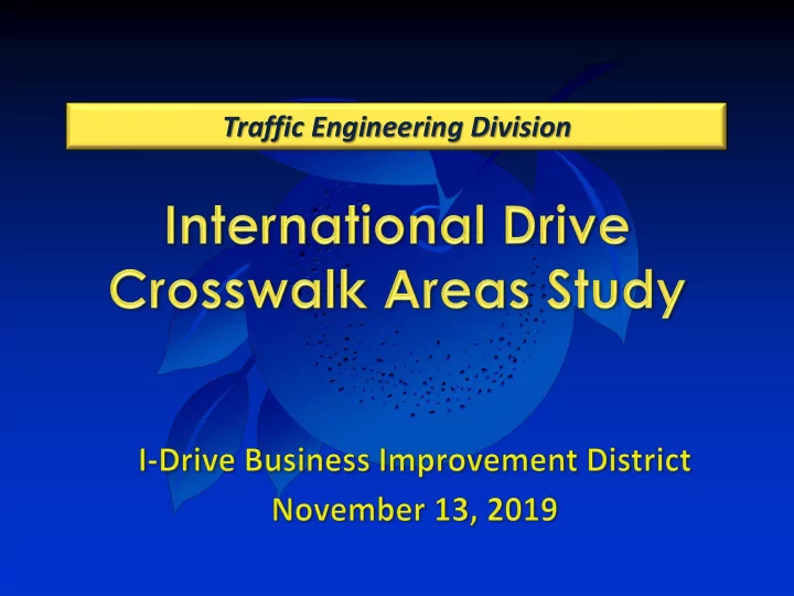 traffic engineering division