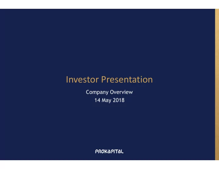 investor presentation