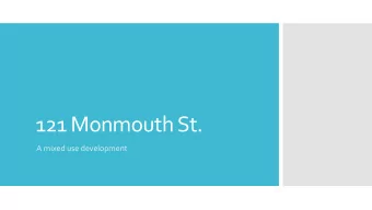 121 Monmouth St.  A mixed use development  /    A\  \ Borough of Red Bank  Planning: