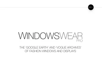 OF FASHION WINDOWS AND DISPLAYS CLIENTS RETAILERS  CONFIDENTIAL CLIENTS VENDORS CLIENTS