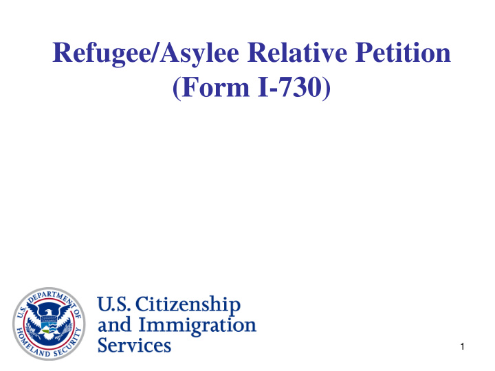 refugee asylee relative petition form i 730