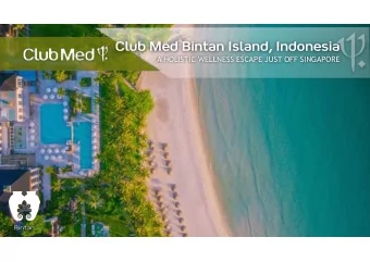 Club Med Bintan Island, Indonesia  A HOLISTIC WELLNESS ESCAPE JUST OFF SINGAPORE  Image label