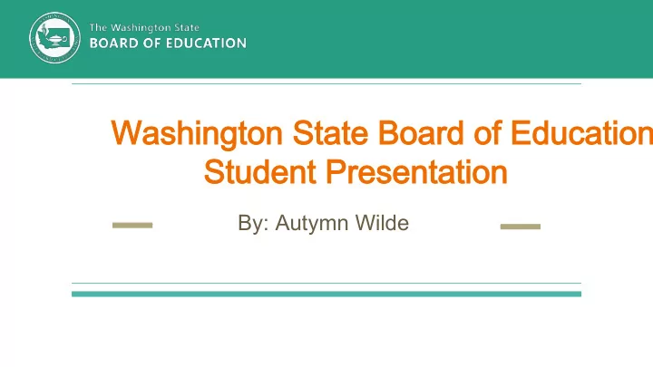 washington state board of education washington state