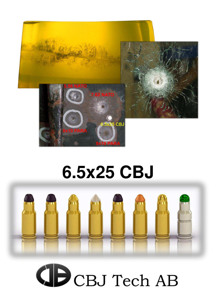 6 5x25 cbj pistols and submachine guns are weapons with