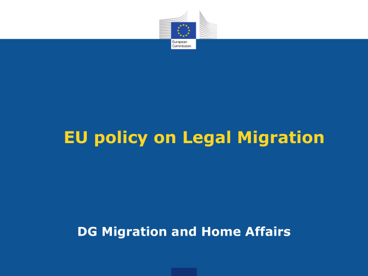 eu policy on legal migration