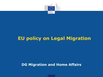 EU policy on Legal Migration  DG Migration and Home Affairs  EU migration basic facts and figures