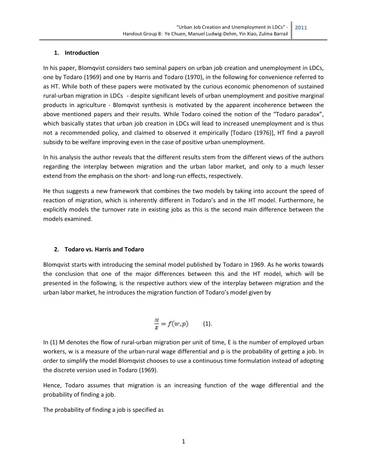 1 introduction in his paper blomqvist considers two